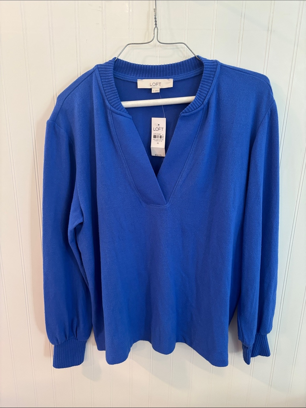 LOFT Royal Blue V-Neck Pullover Sweater